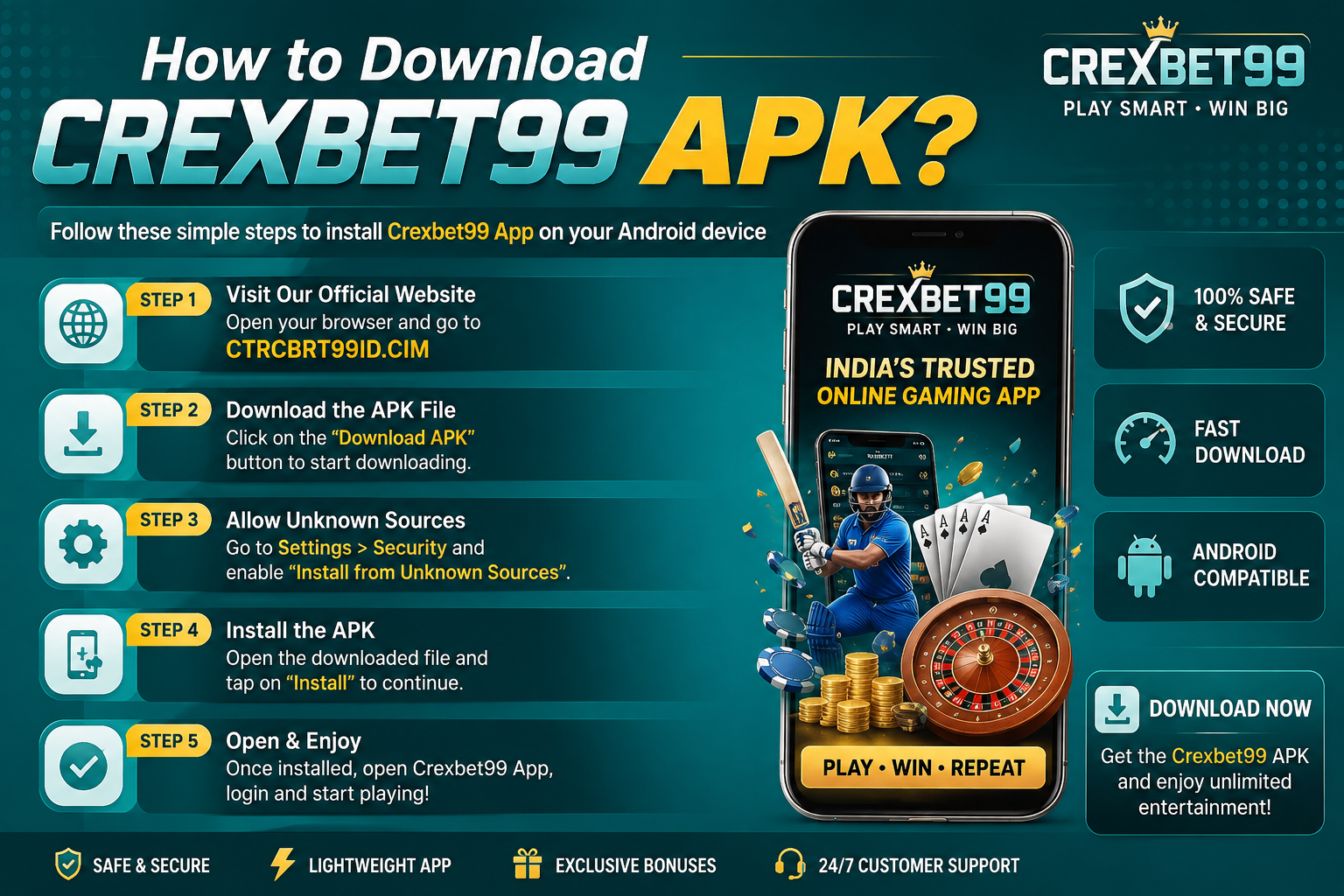 How to Download Crexbet99 APK