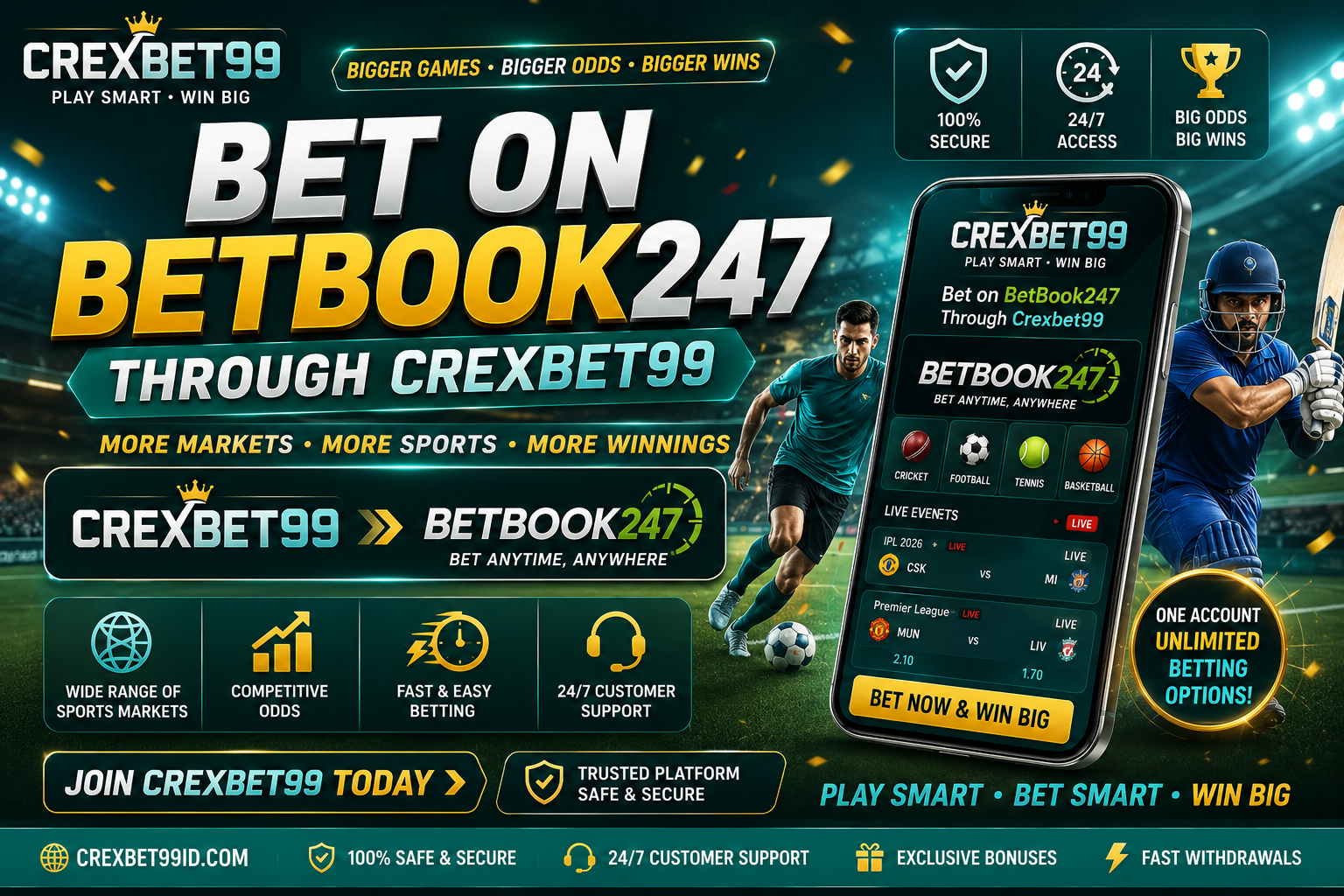 Bet on Betbook247 Through Crexbet99