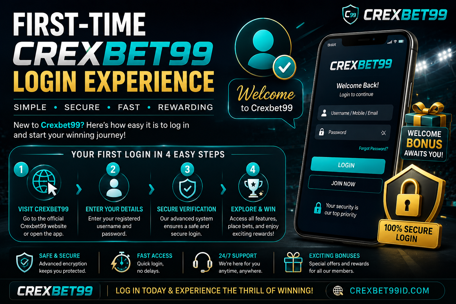 First-Time Crexbet99 Login Experience