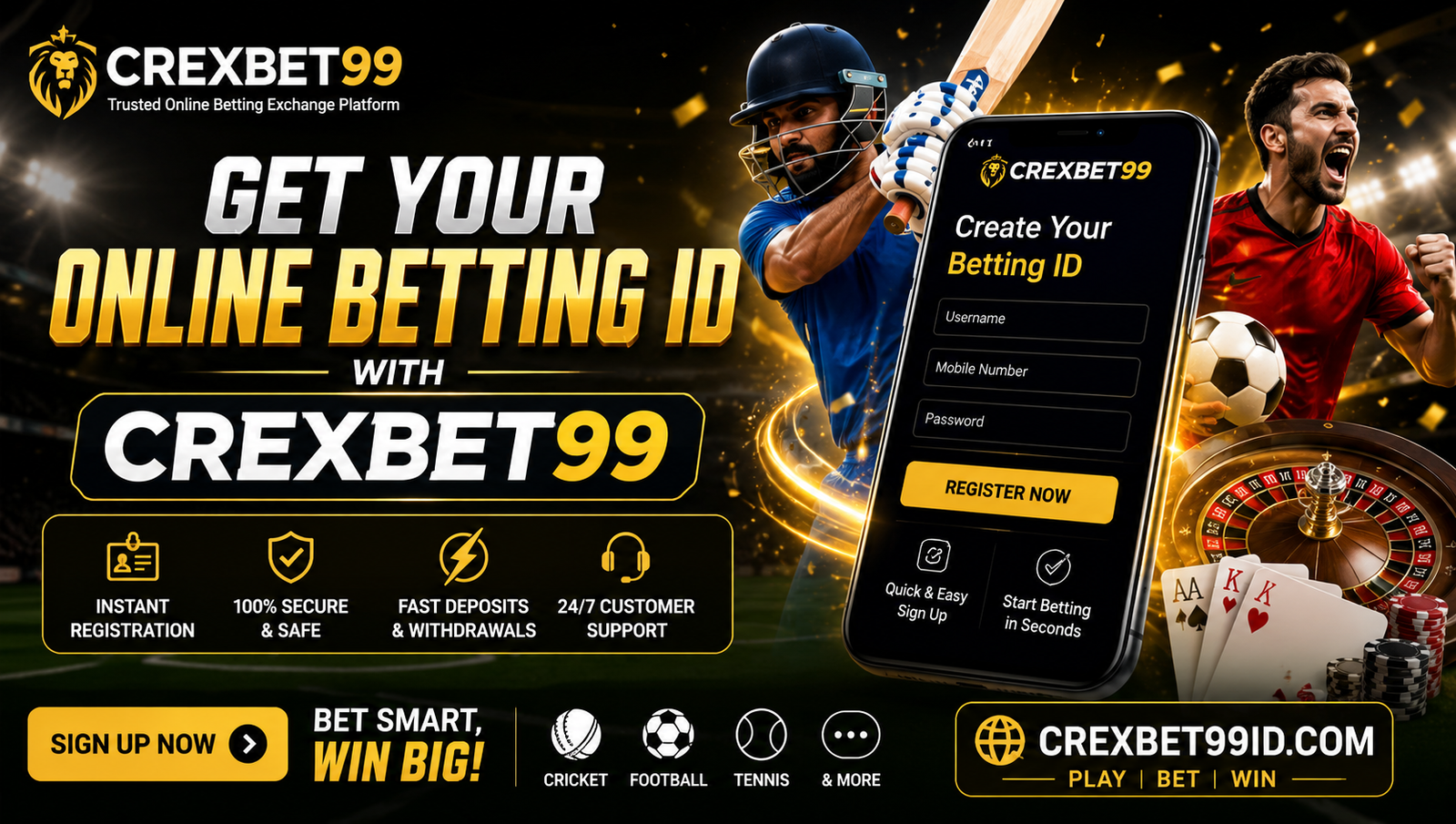 Get Your Online Betting ID with Crexbet99