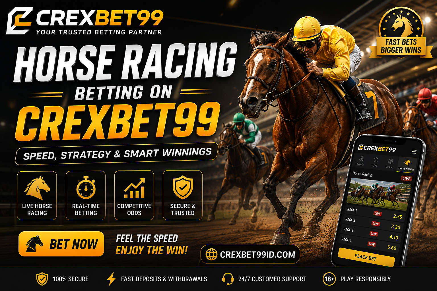 Horse Racing Betting on Crexbet99 – Speed, Strategy & Smart Winnings