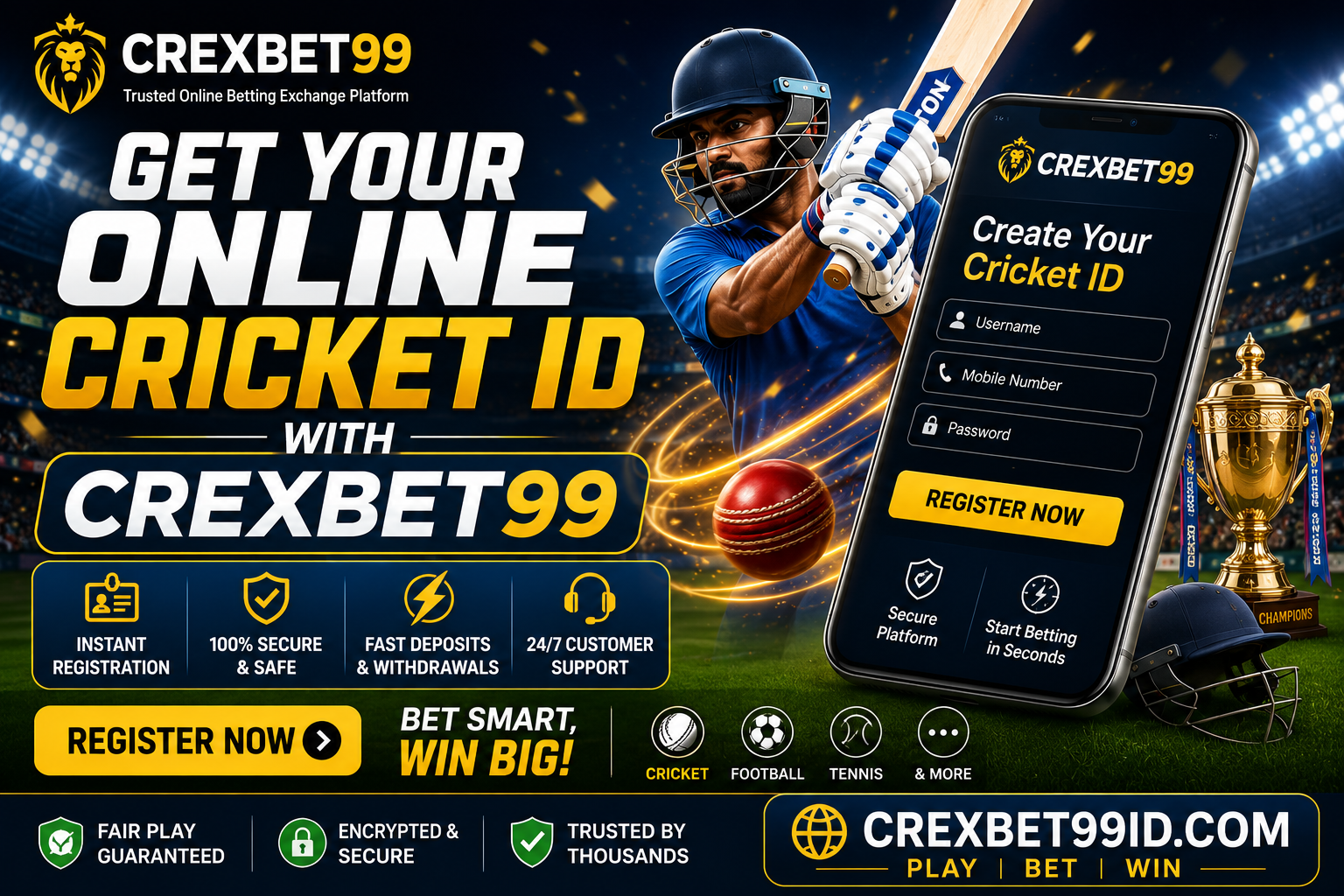 Get Your Online Cricket ID with Crexbet99