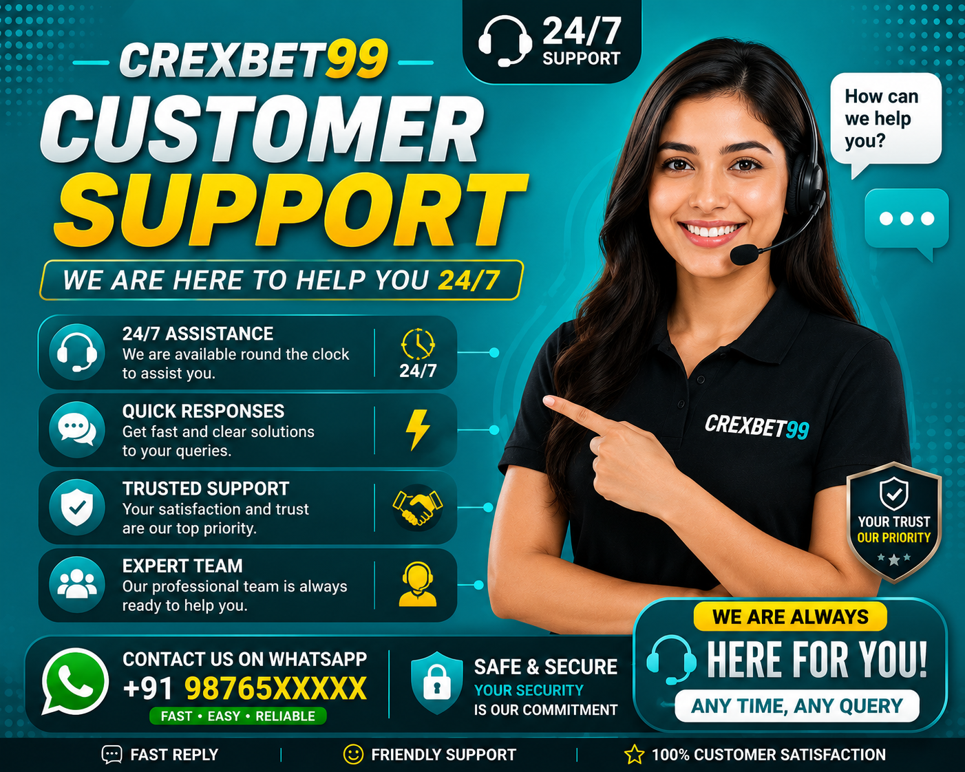 Crexbet99 Customer Support